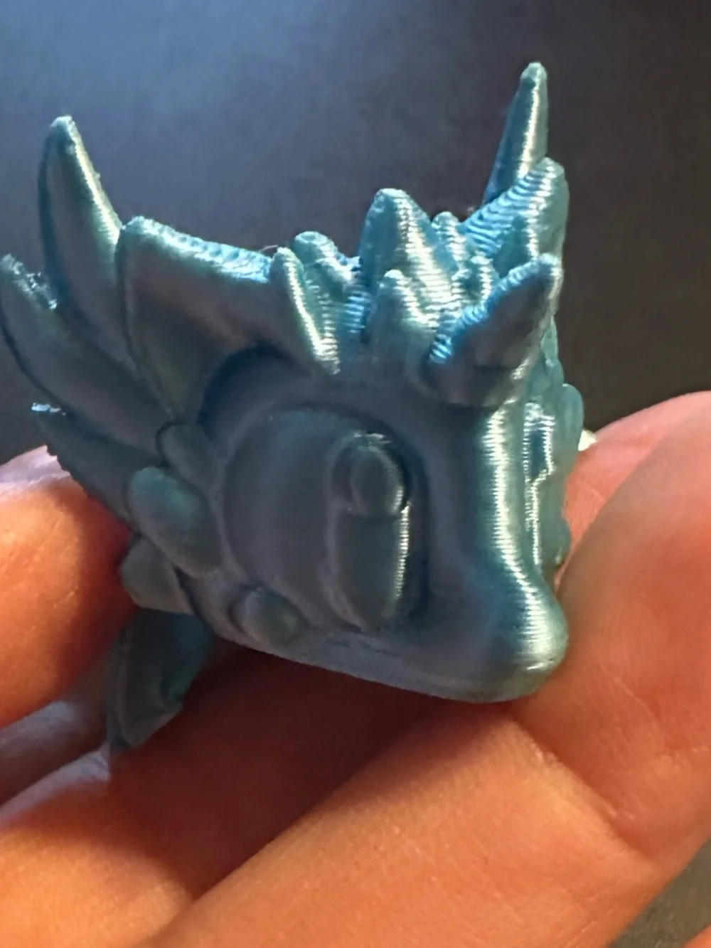 Blue 3-D printed - toy, decoration or  Accent set of 2